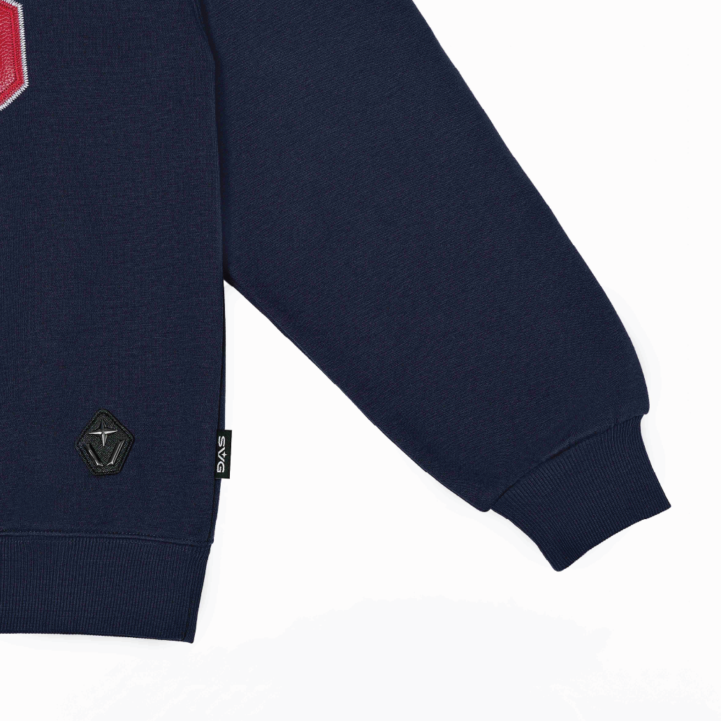 SVG Embroidery Leather Sweatset Blue