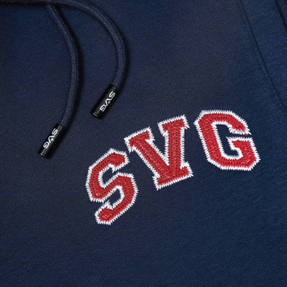 SVG Embroidery Leather Sweatset Blue