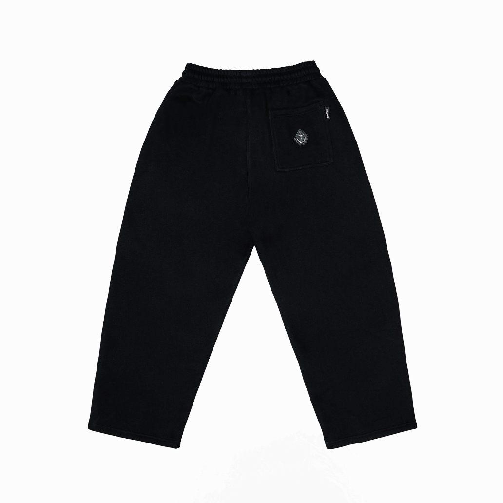 SVG Embroidery Leather Sweatset Black