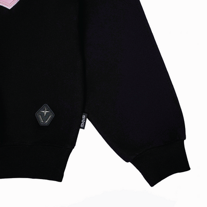 SVG Embroidery Leather Sweatset Black