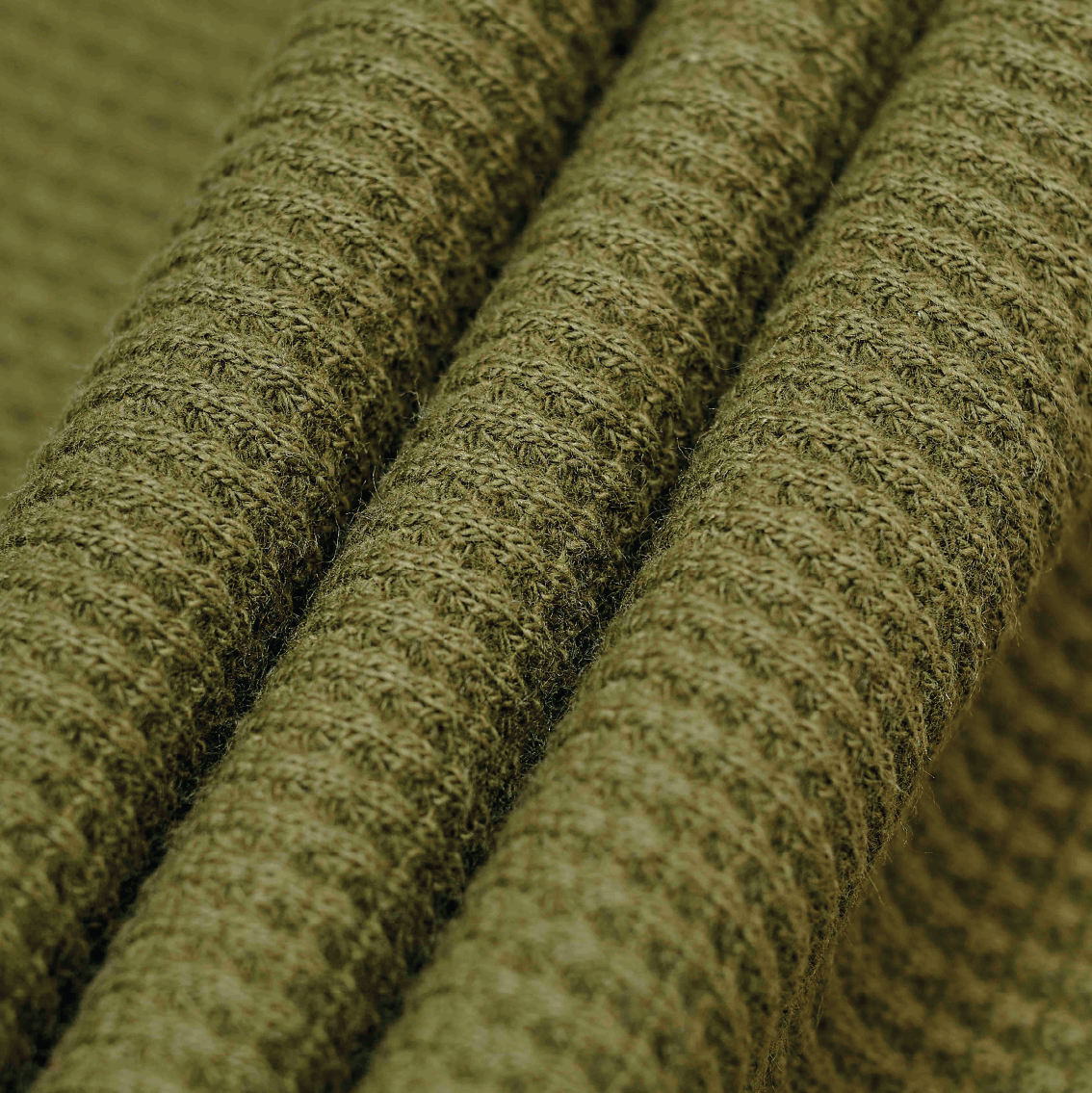 SS26 Waffle Long Sleeve Tee Green