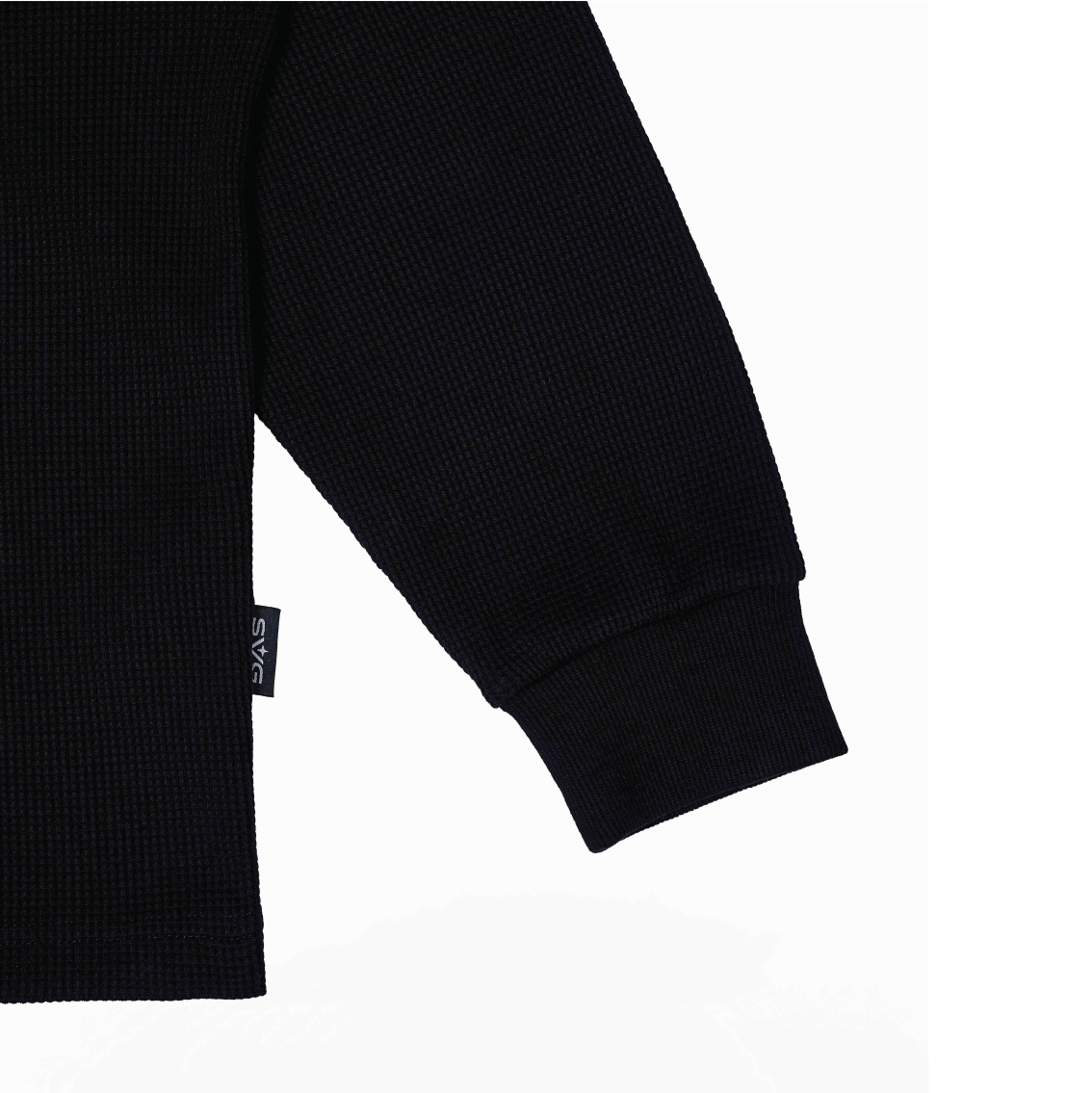 SS26 Waffle Long Sleeve Tee Black