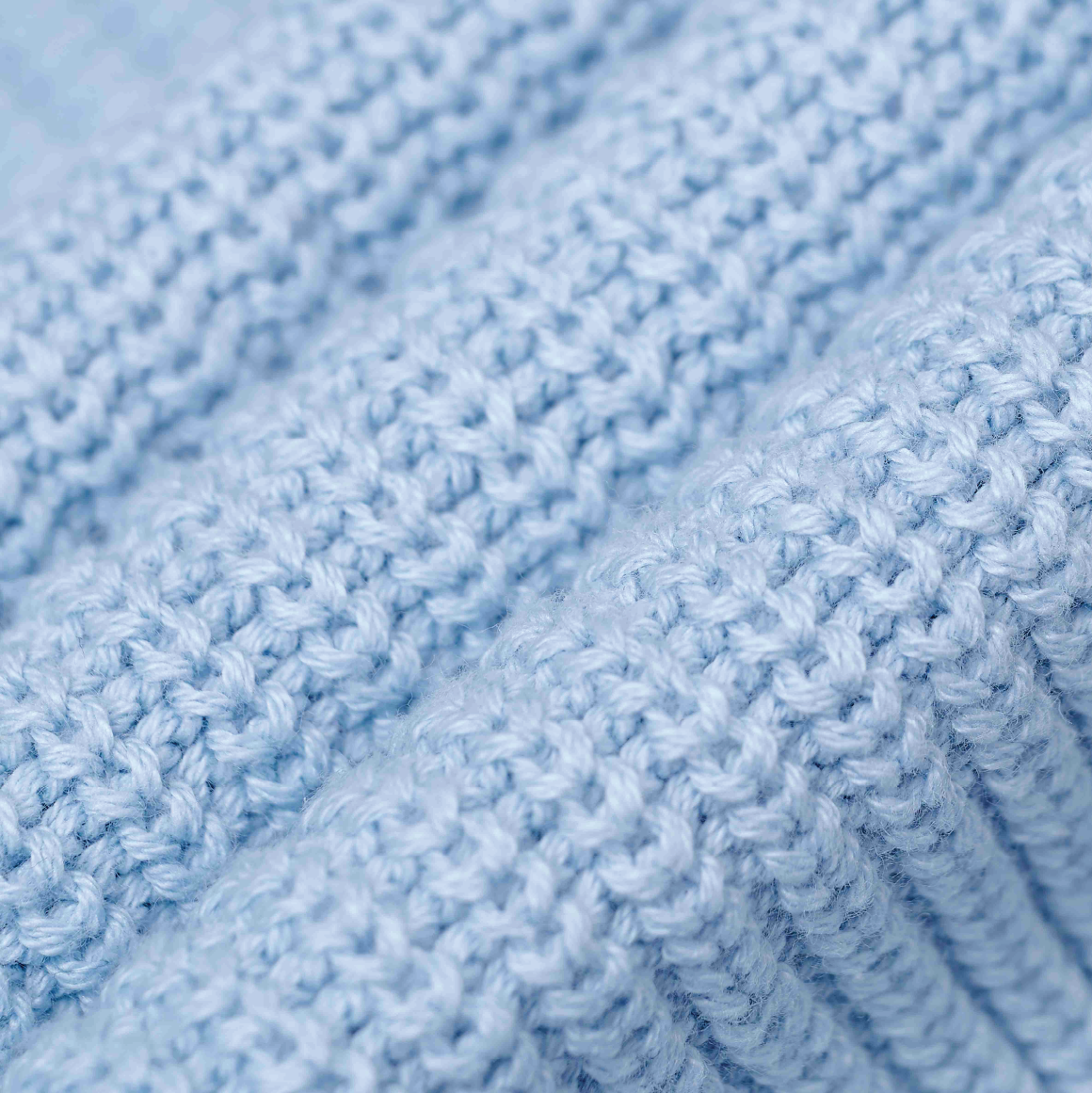 Knitted Half Zipper Baby Blue