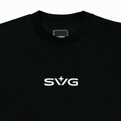 Victory Embroidery Leather Tee Black