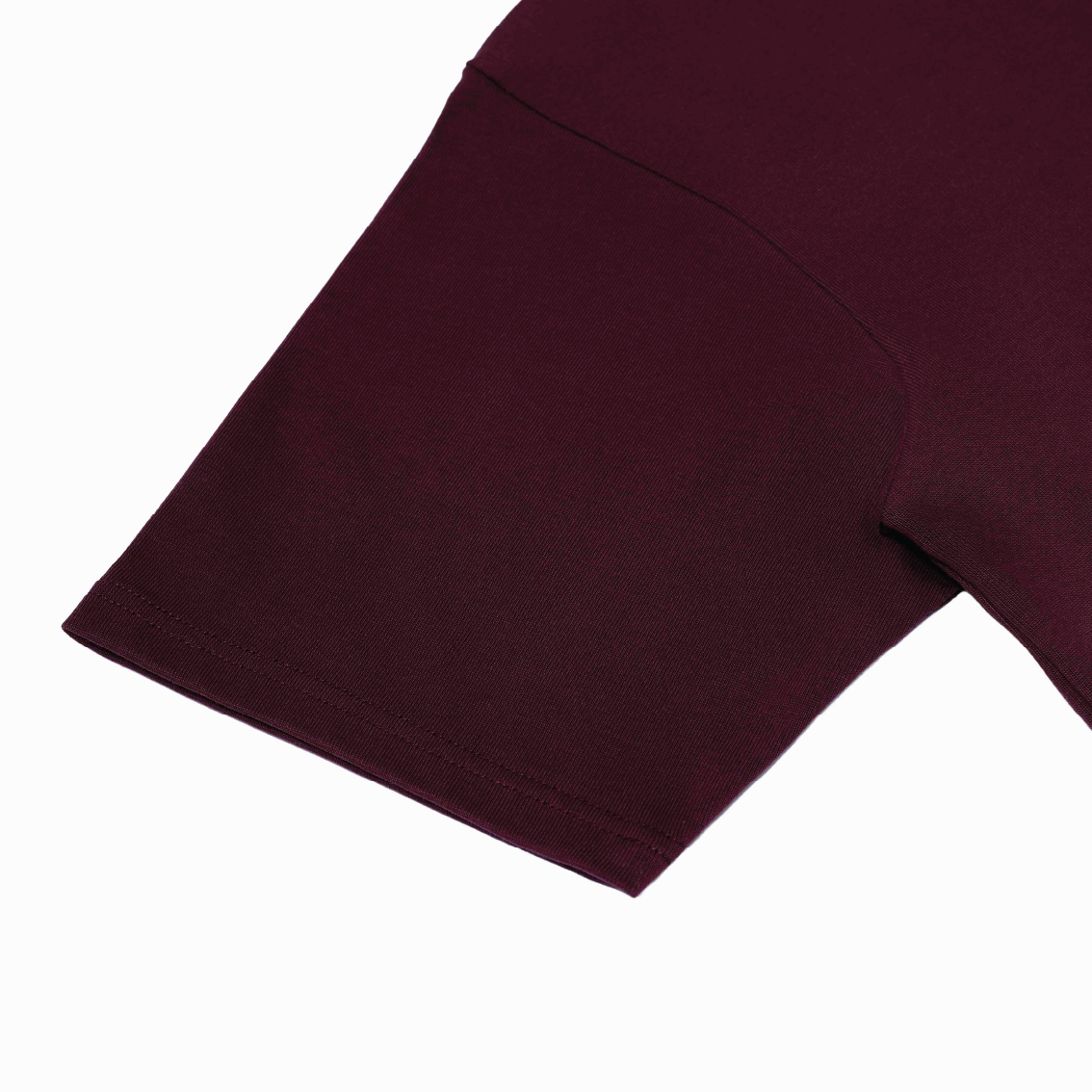 Victory Embroidery Leather Tee Burgundy