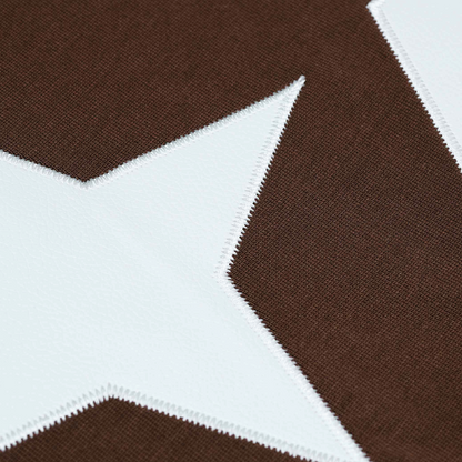 Victory Embroidery Leather Tee Brown