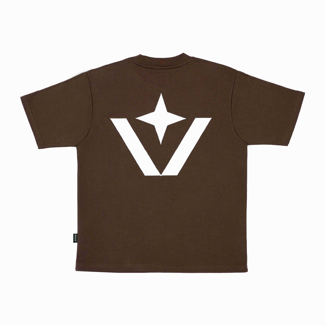 Victory Embroidery Leather Tee Brown