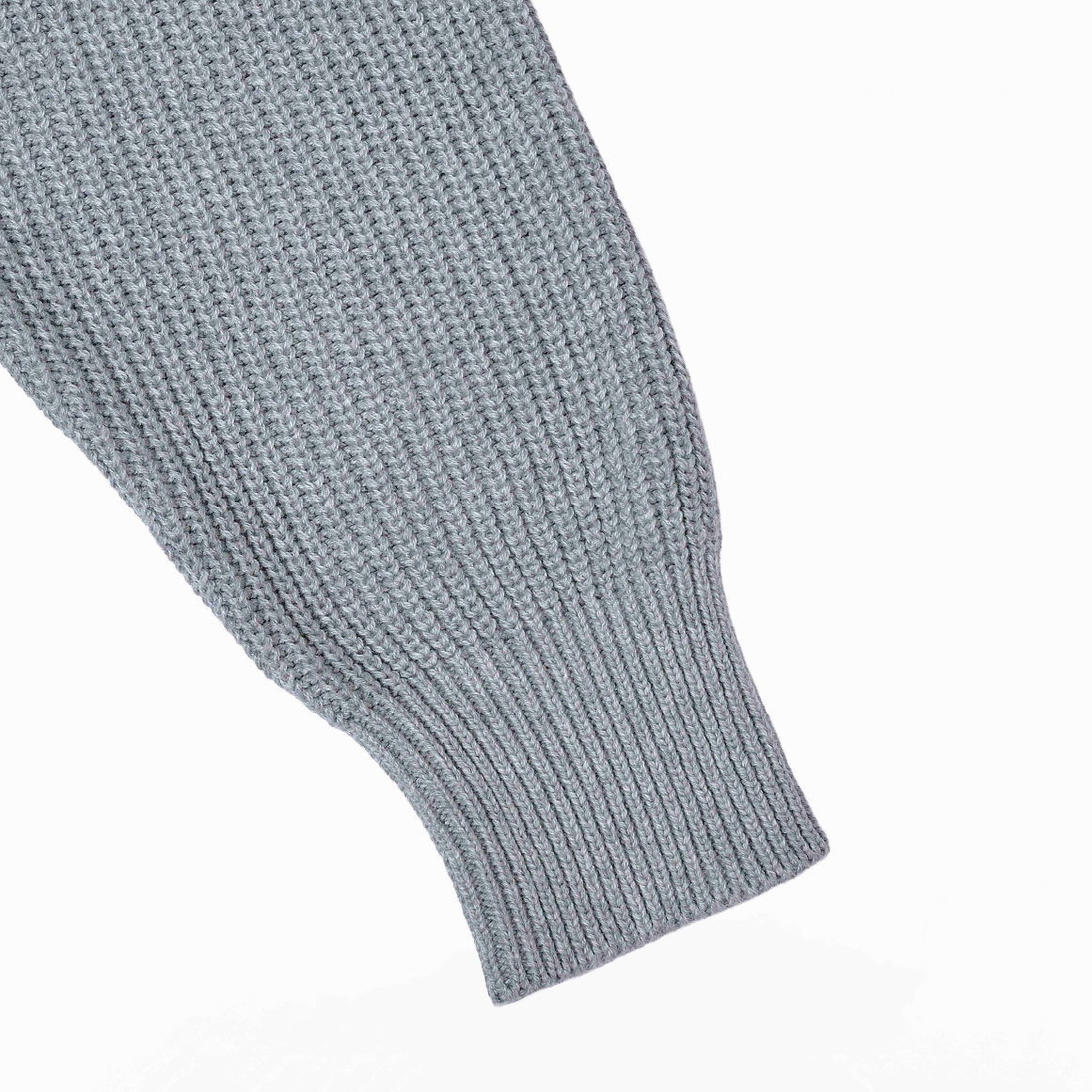 Knitted Half Zipper Grey