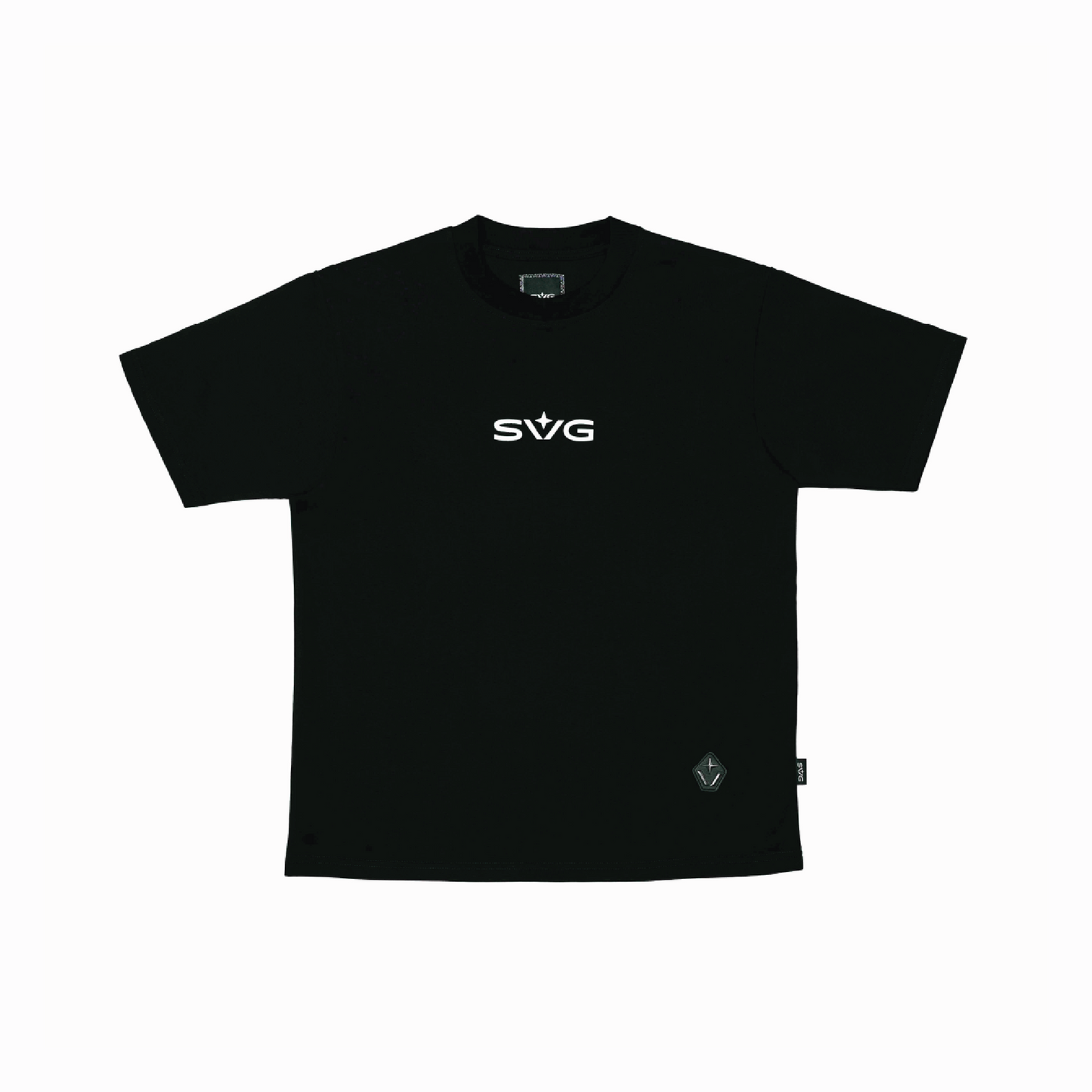 Victory Embroidery Leather Tee Black