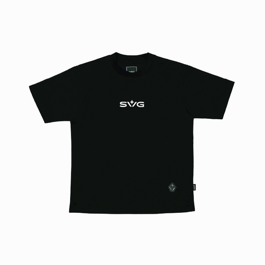 Victory Embroidery Leather Tee Black