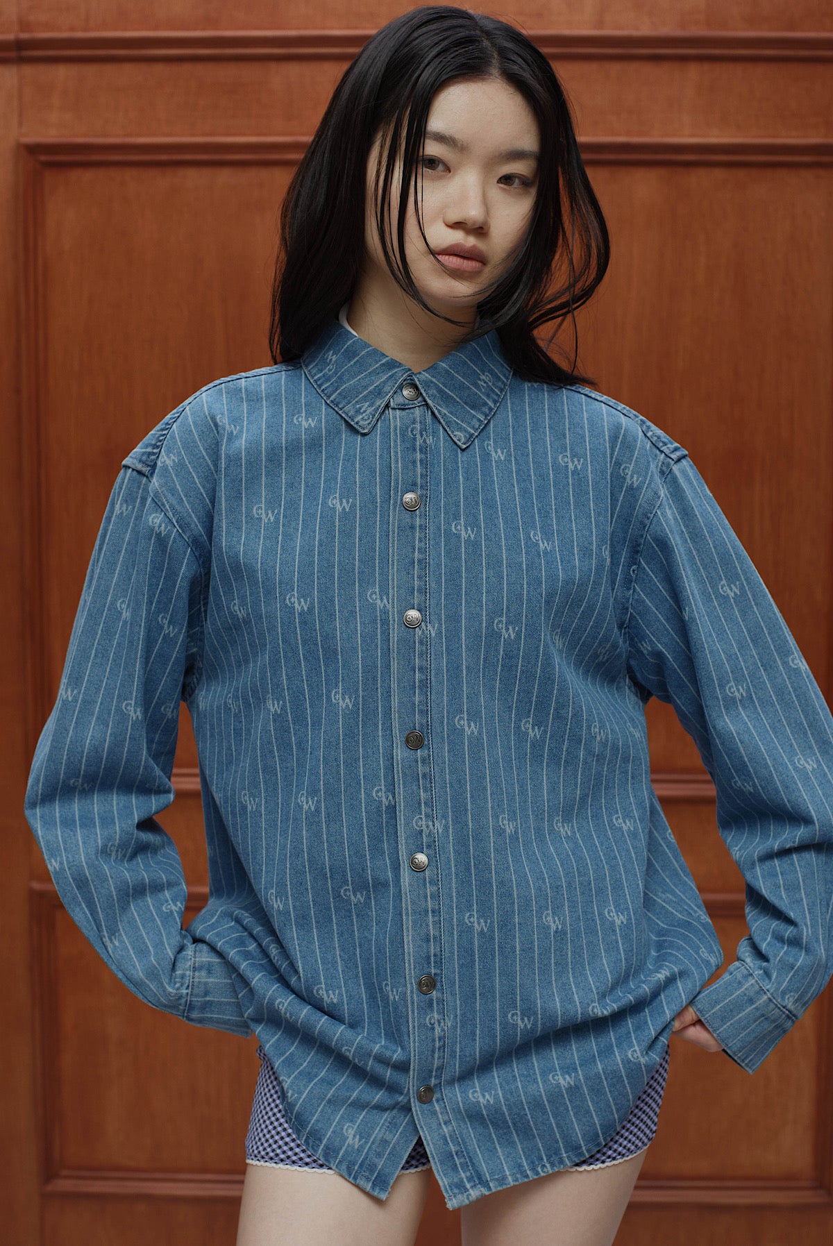 Denim Button Shirt Light Blue