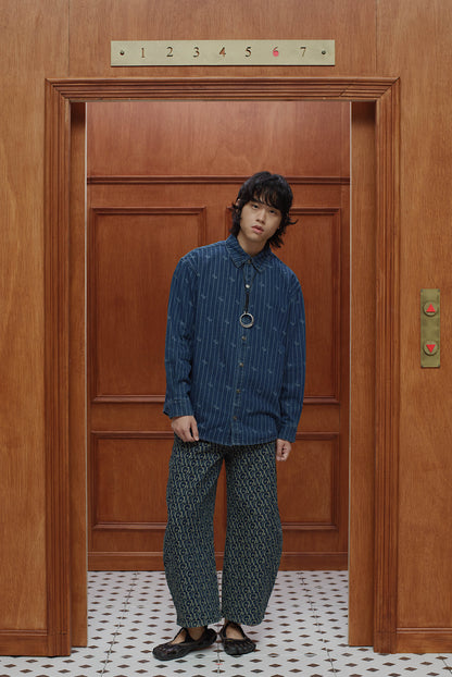 Denim Button Shirt Dark Blue