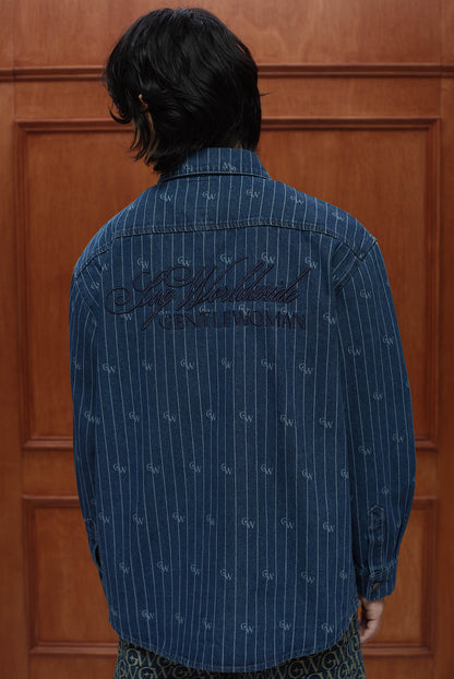 Denim Button Shirt Dark Blue