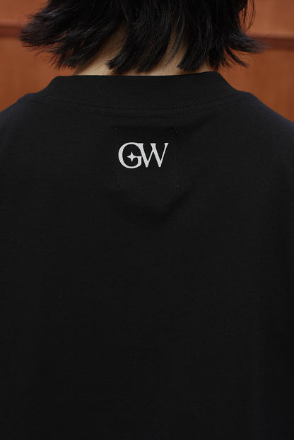 Glitter Boxy Tee Black