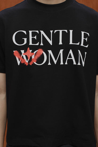 Glitter Boxy Tee Black