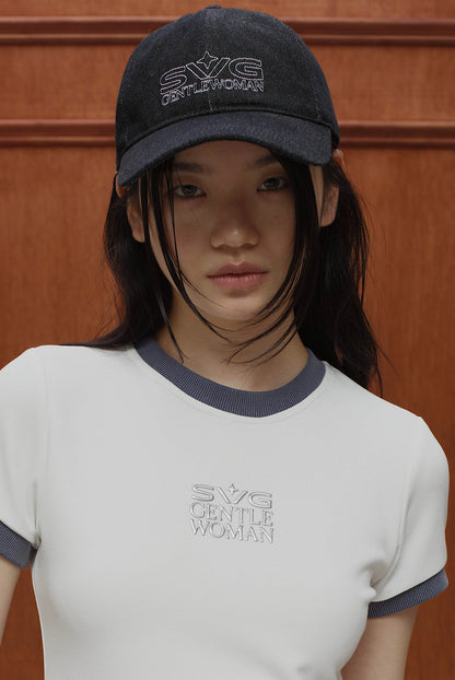 Denim Curve Cap Black
