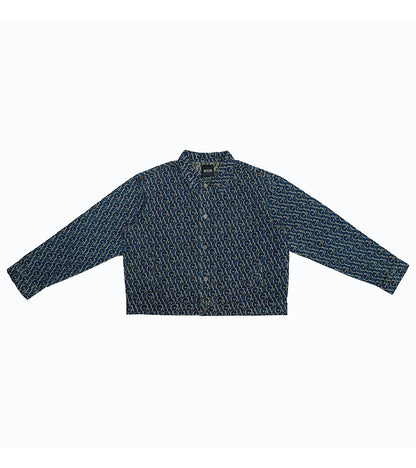 Monogram Jacquard Denim Set Dark Blue