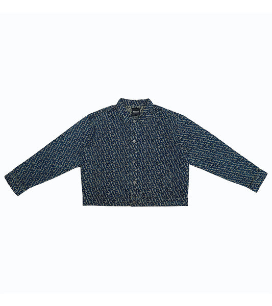 Monogram Jacquard Denim Set Dark Blue