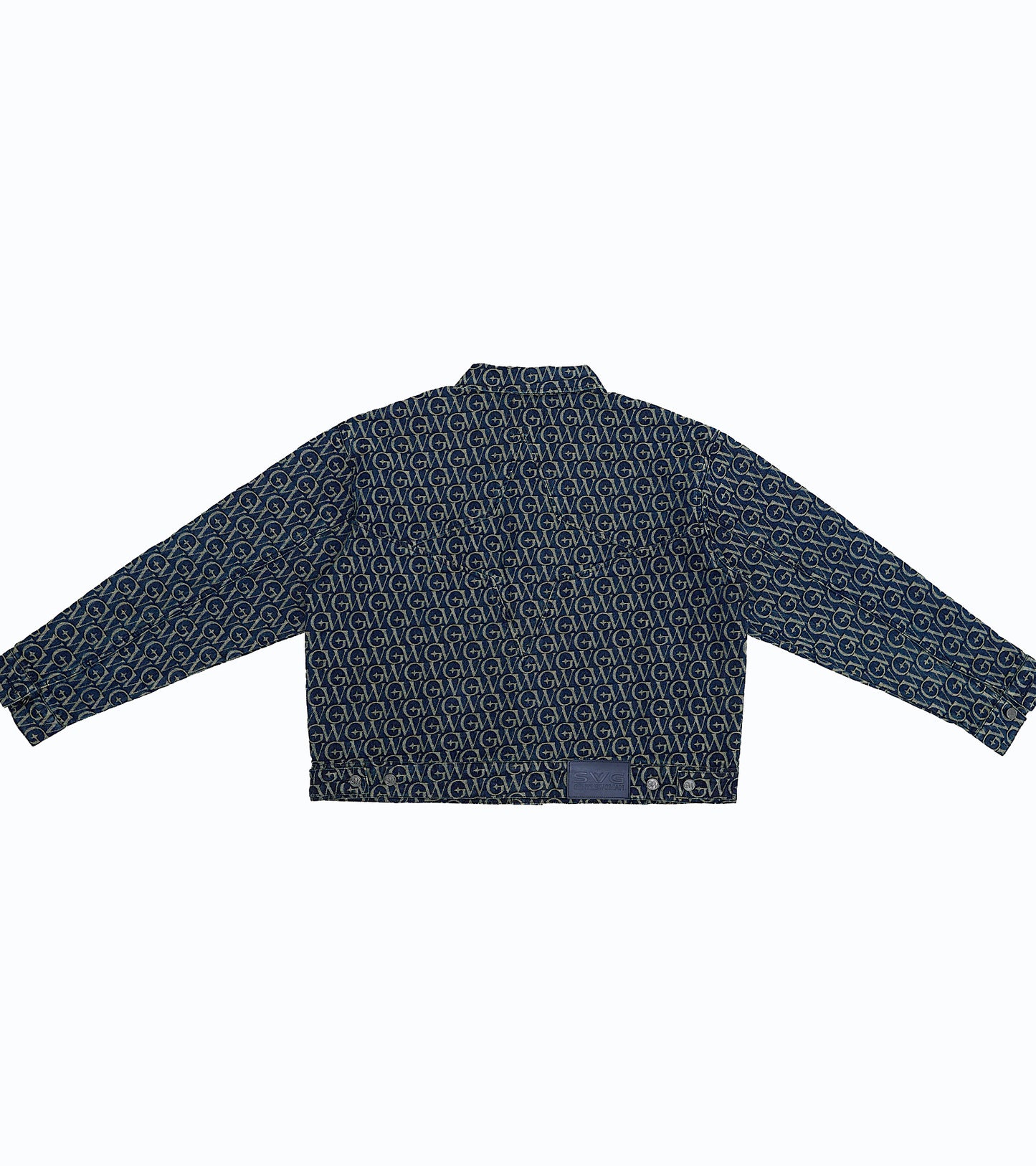 Monogram Jacquard Denim Set Dark Blue