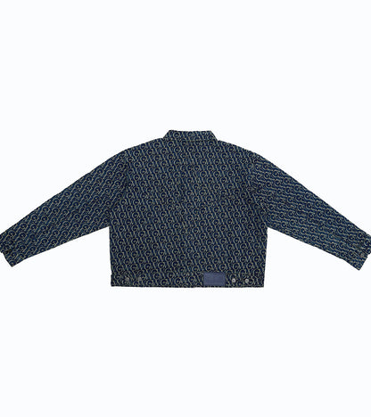 Monogram Jacquard Denim Set Dark Blue