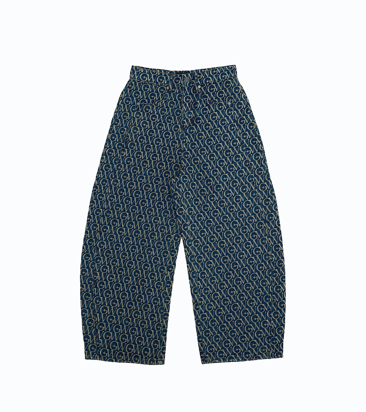 Monogram Jacquard Denim Set Dark Blue