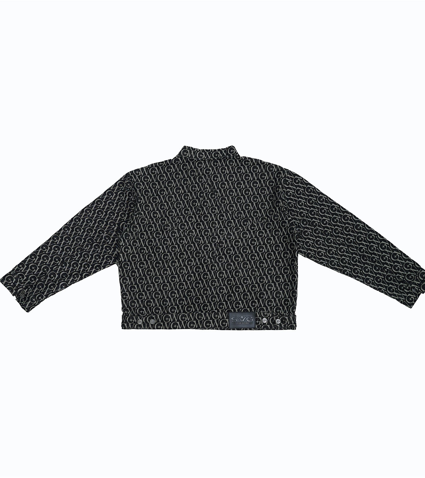 Monogram Jacquard Denim Set Black
