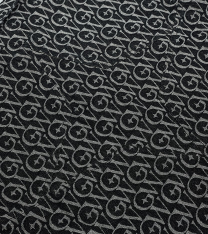 Monogram Jacquard Denim Set Black