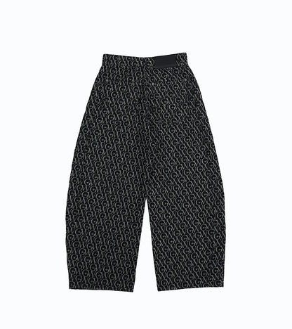 Monogram Jacquard Denim Set Black