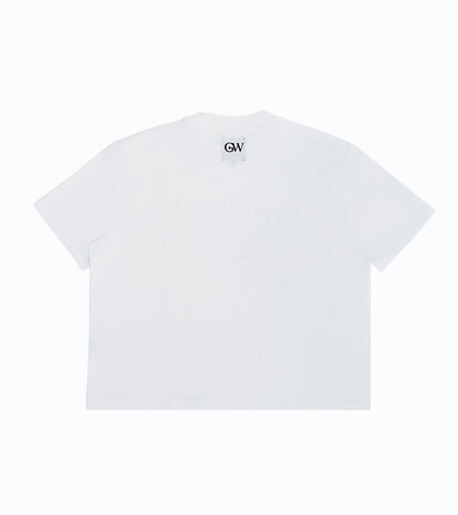 Glitter Boxy Tee White