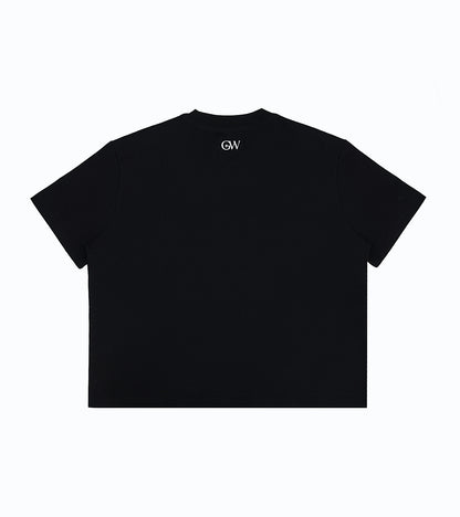 Glitter Boxy Tee Black