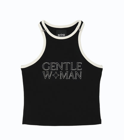 Metal Logo Tank top Black