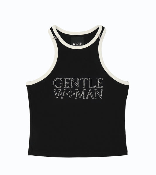 Metal Logo Tank top Black