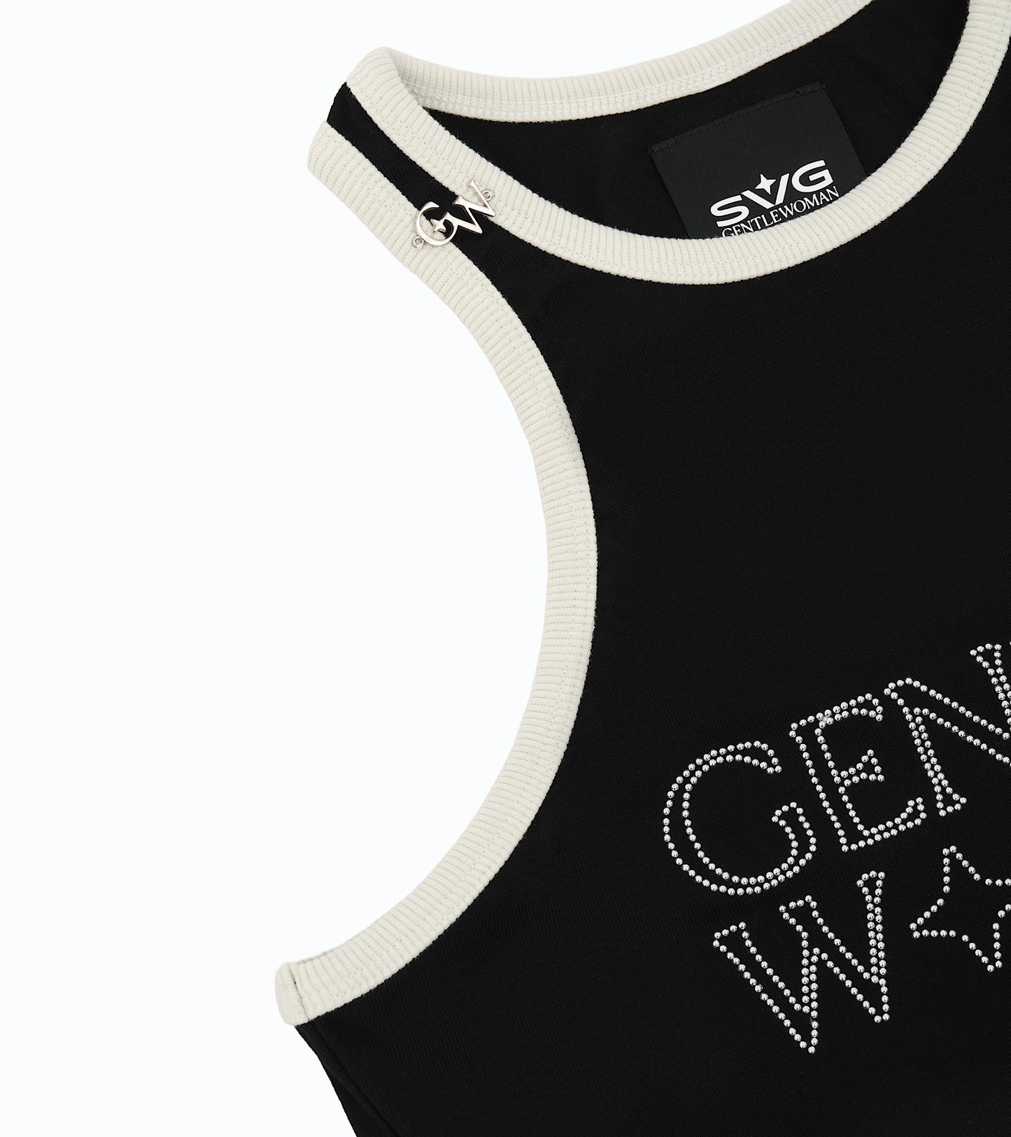 Metal Logo Tank top Black