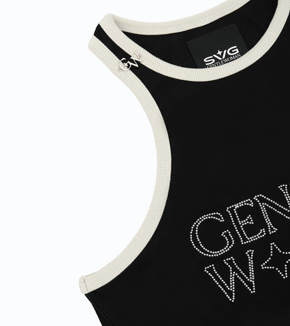 Metal Logo Tank top Black