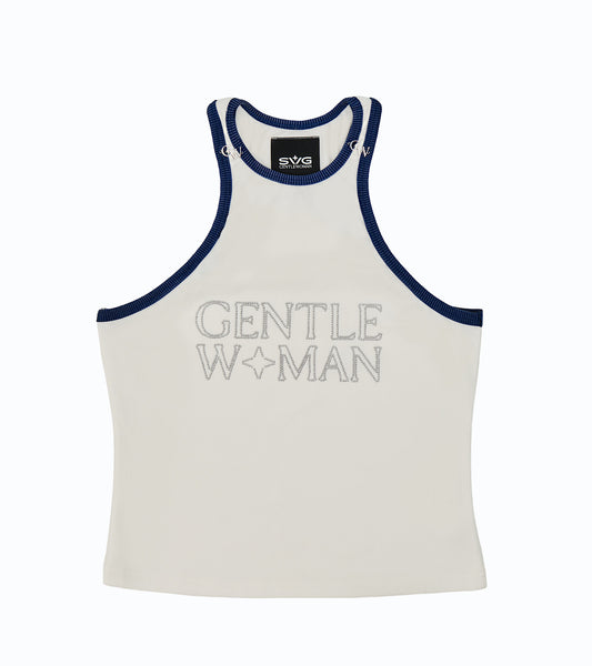 Metal Logo Tank top White