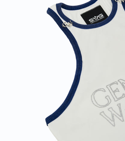 Metal Logo Tank top White