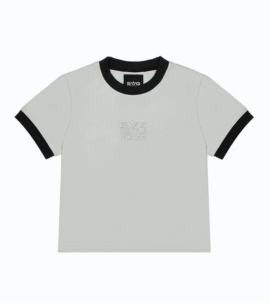 Ringer Baby Tee Grey