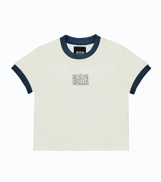 Ringer Baby Tee White