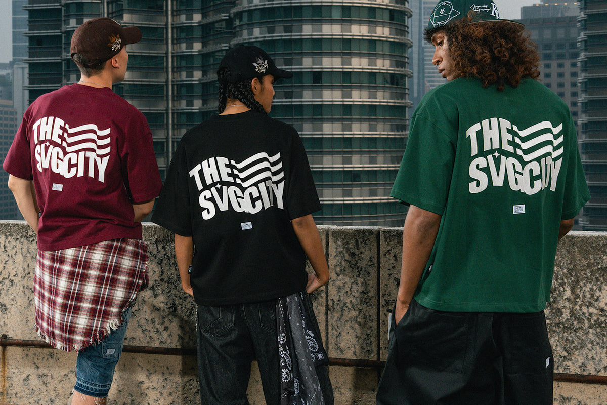 The SVG City Waving Flag Tee Black