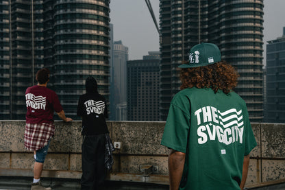 The SVG City Waving Flag Tee Green