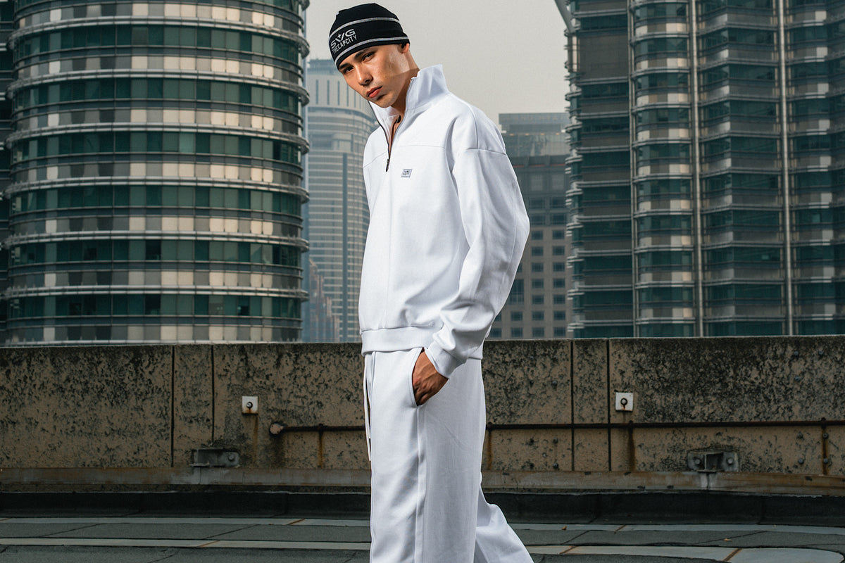 SVG TCC ‘The Emblem’ Half-Zip Tracksuit Set White