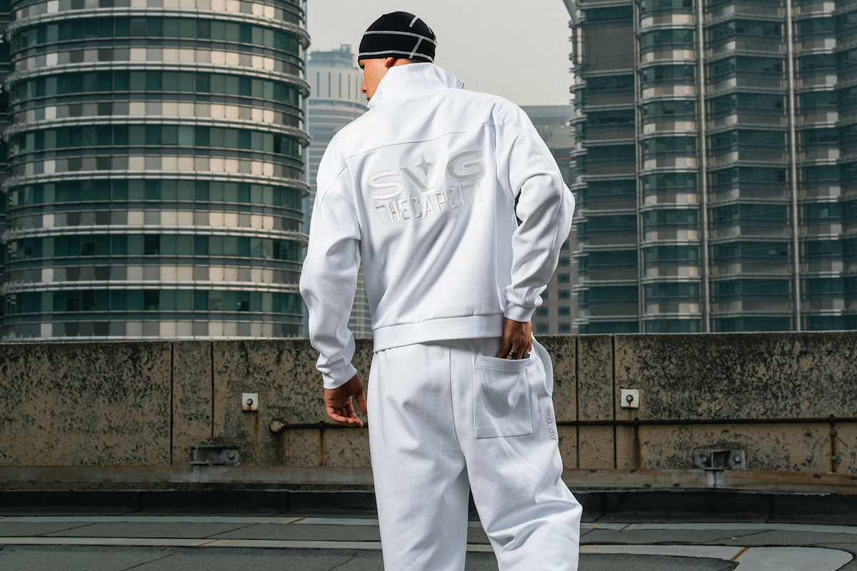 SVG TCC ‘The Emblem’ Half-Zip Tracksuit Set White