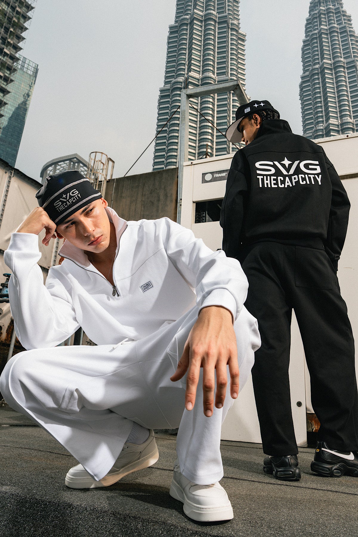 SVG TCC ‘The Emblem’ Half-Zip Tracksuit Set White