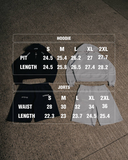 Halfzip Hoodie Set Black