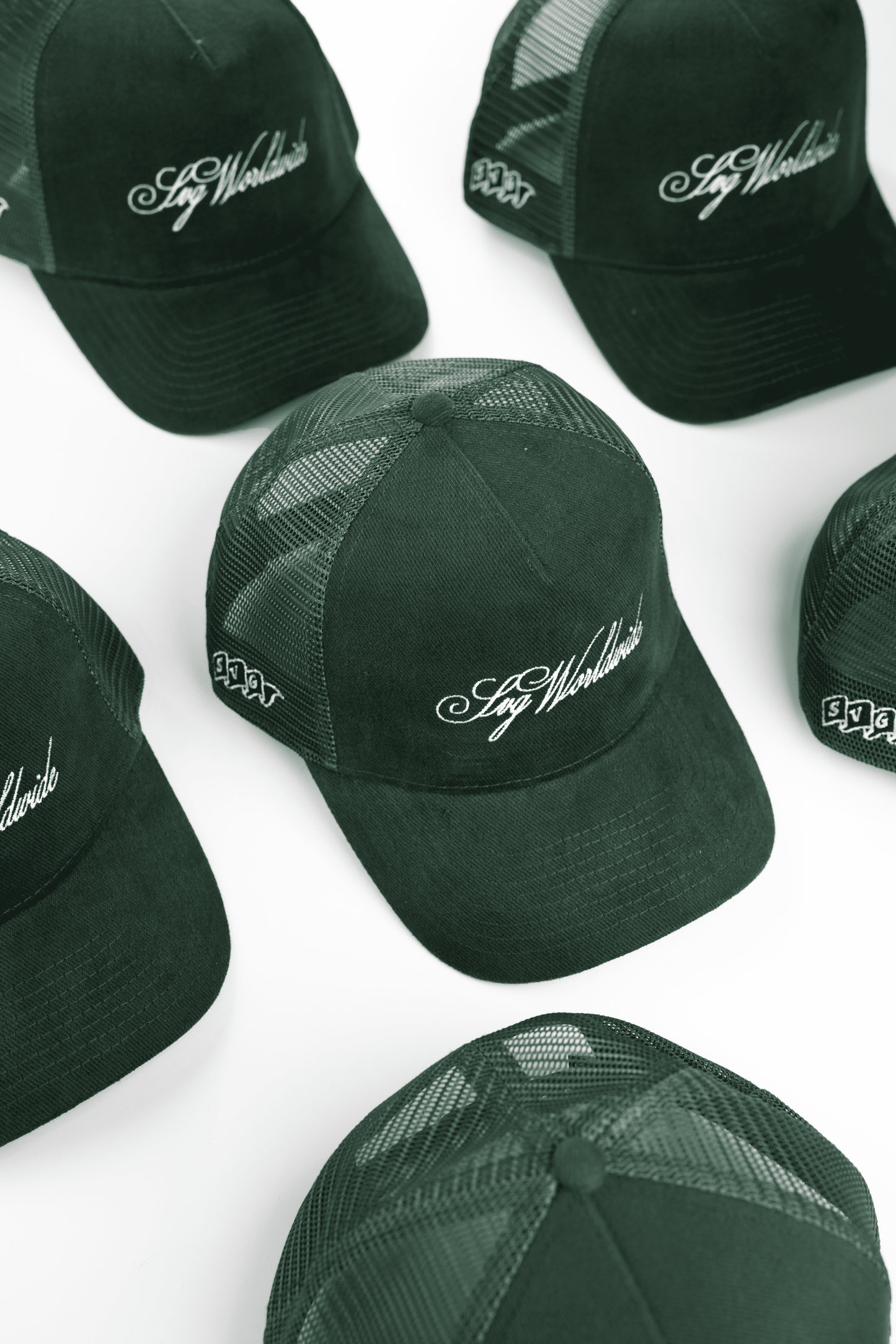 Cursive Green Trucker Cap