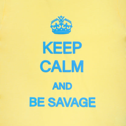 Keep Calm and Be Savage Baby Tee Yellow