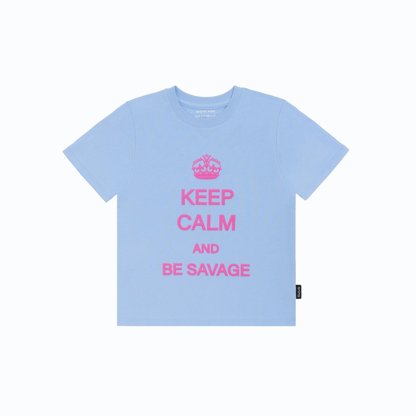 Keep Calm and Be Savage Baby Tee Blue