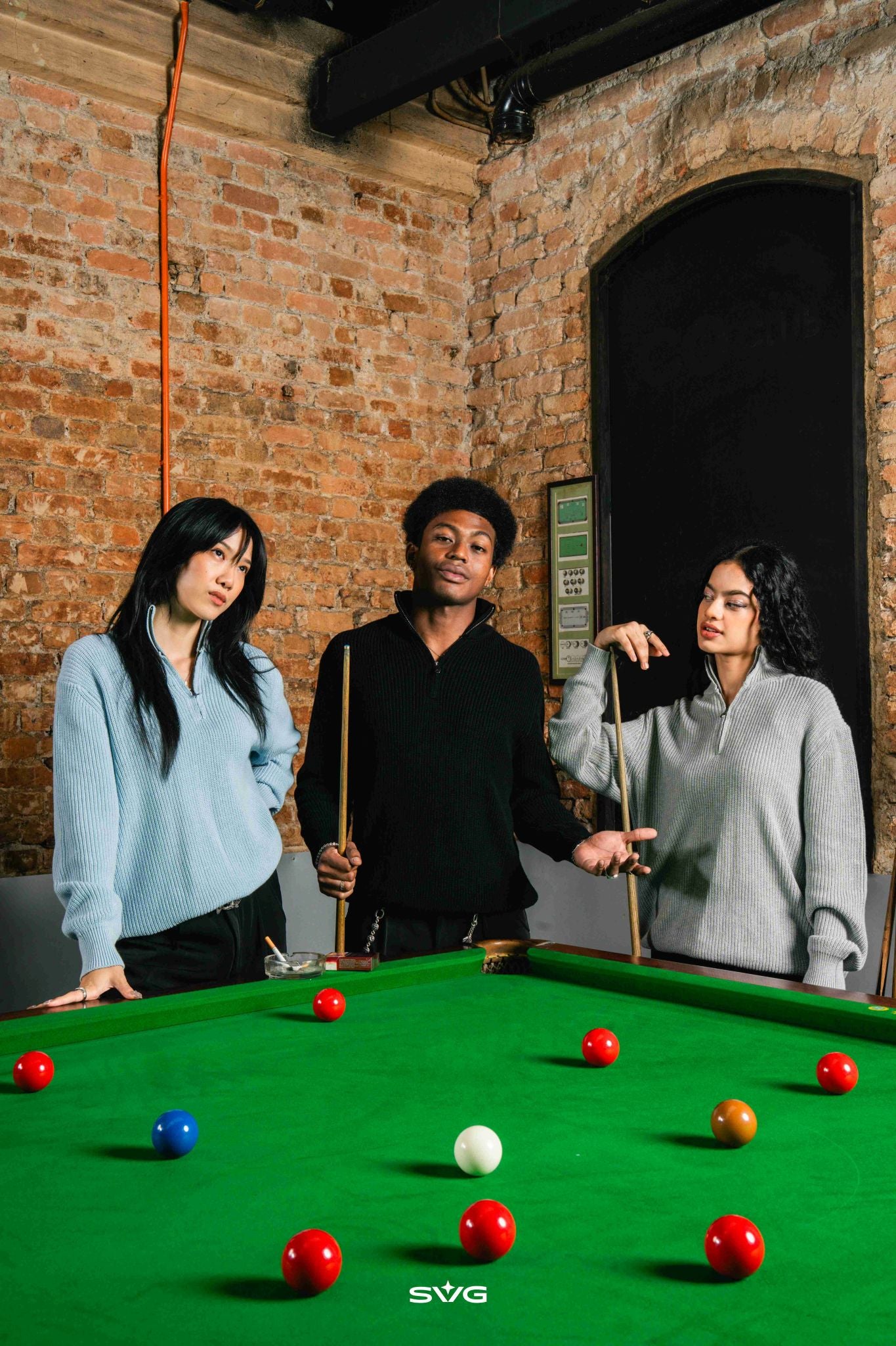 Knitted Half Zipper Grey