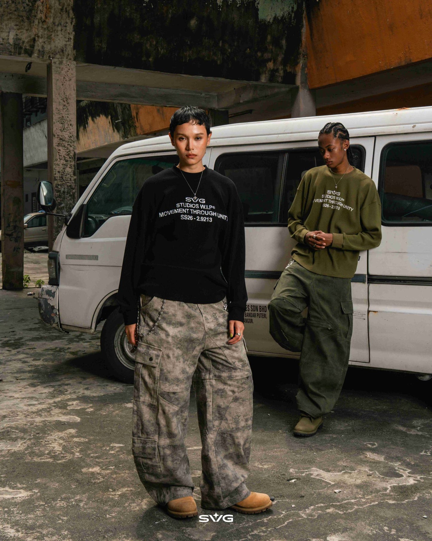 SS26 Waffle Long Sleeve Tee Black