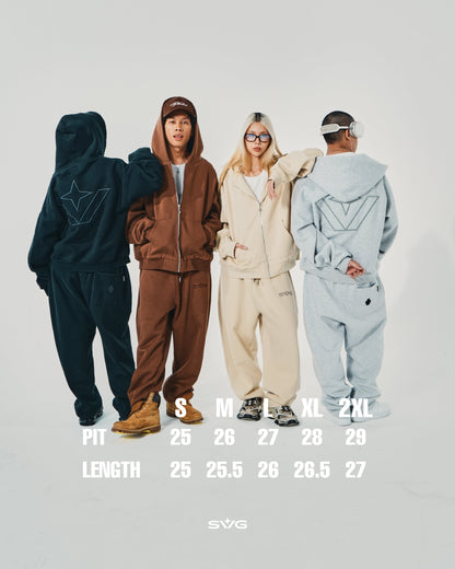 Zipped Black Suit Set